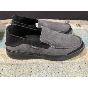 OrthoComfoot | Black Orthopedic Arch-Support Canvas Walking Loafer, Men Size: 12